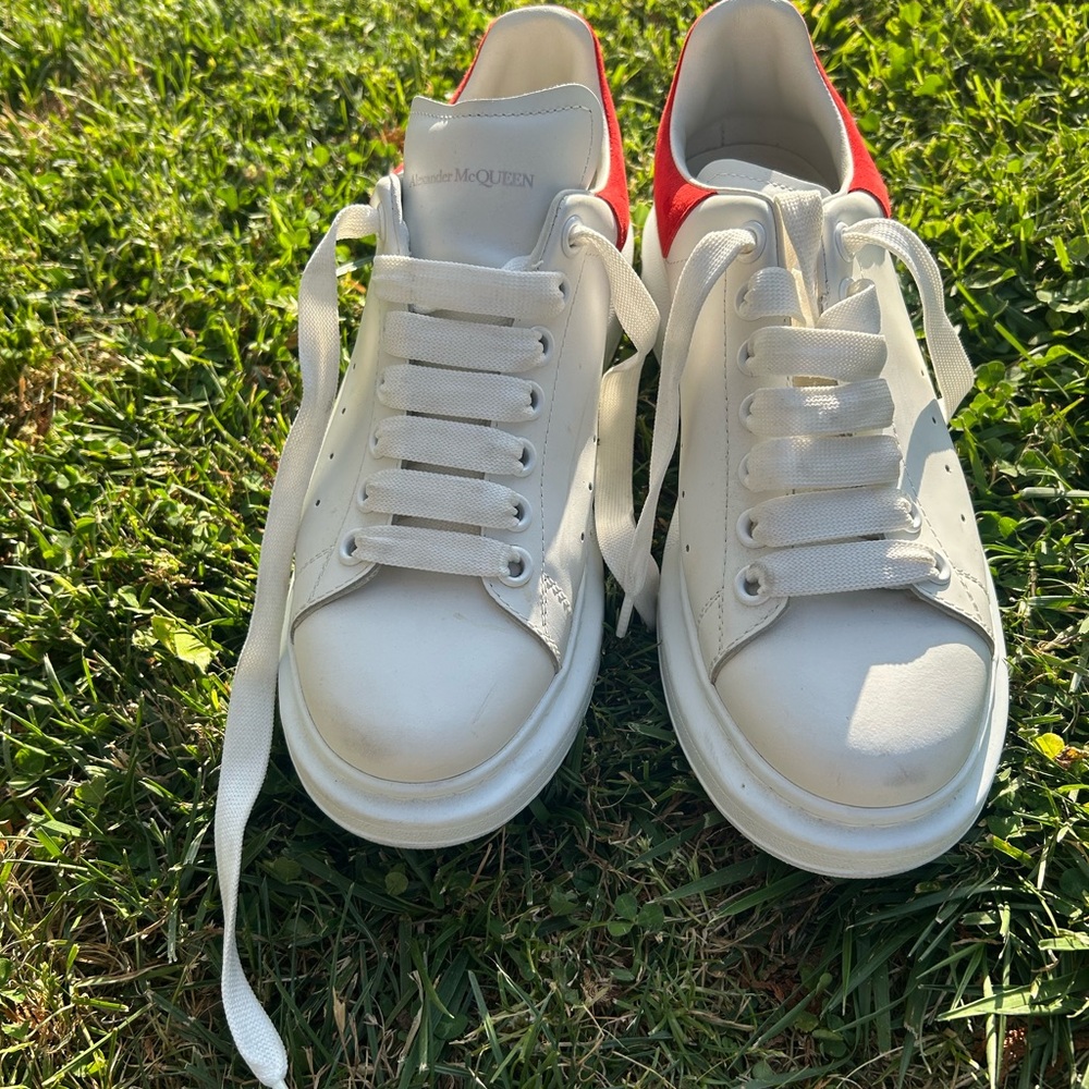 Alexander McQueen Red and White Sneakers